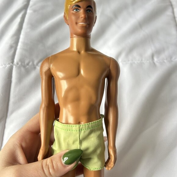 1968 Mattel Ken Doll Bendable Knees Blond Hair Blue Eyes Surfer Made In Taiwan - Picture 3 of 16
